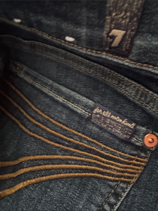 7 For All Mankind Denim - 7 For All Mankind Men’s Dark Indigo Slim Jeans with Contrast Stitching